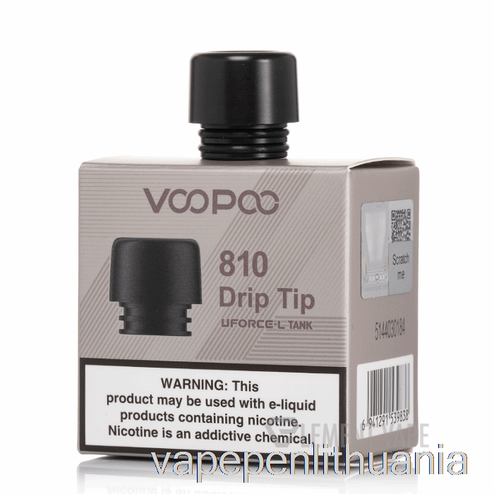 Voopoo Uforce-l 810 Drip Tip Black Vape Skystis